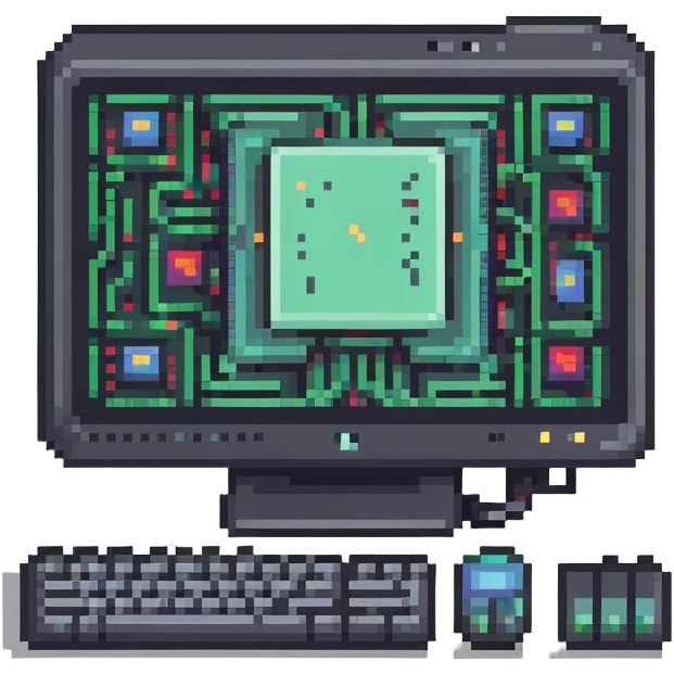 computer with AI interface emoji