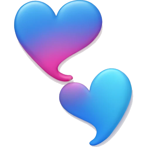 two-pink-and-blue-hearts emoji