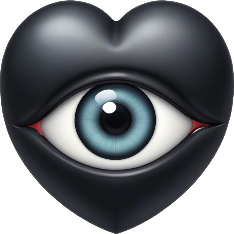 Eye inside black heart emoji
