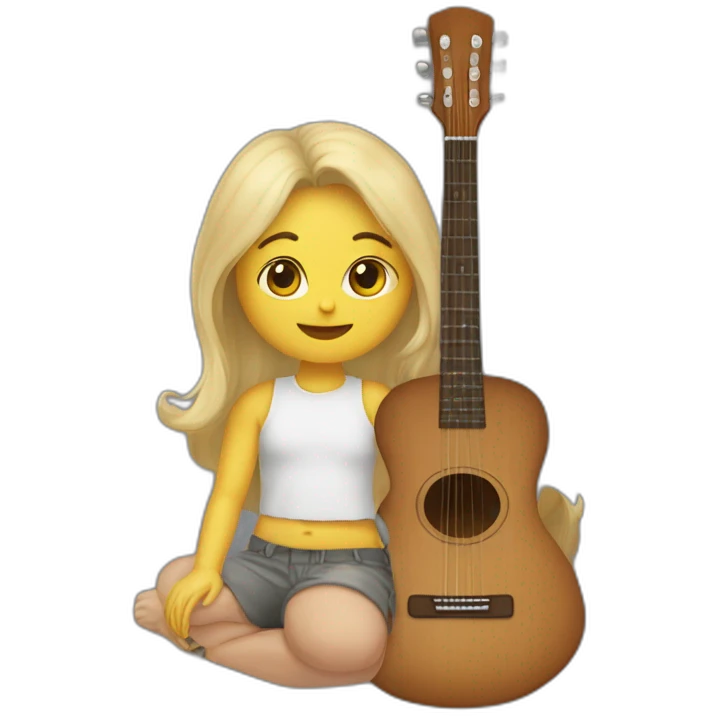 O inima in care este o ghitara  emoji