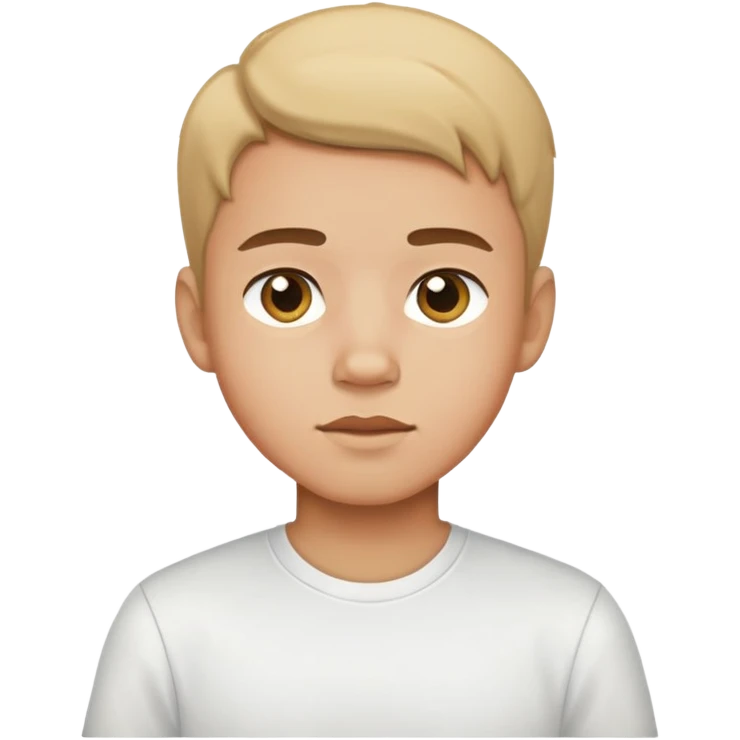 boy in white shirt indoors emoji