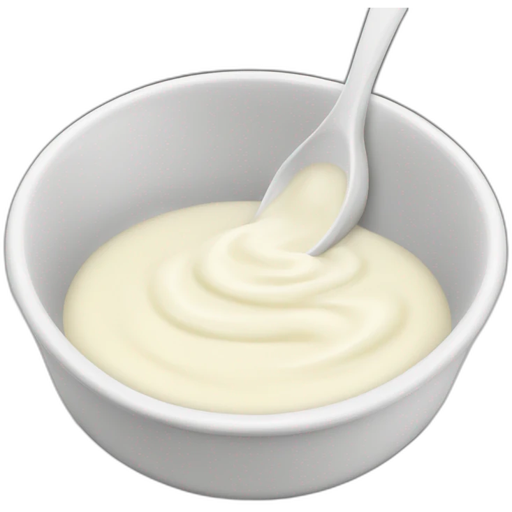 white sauce in a dipping dish emoji