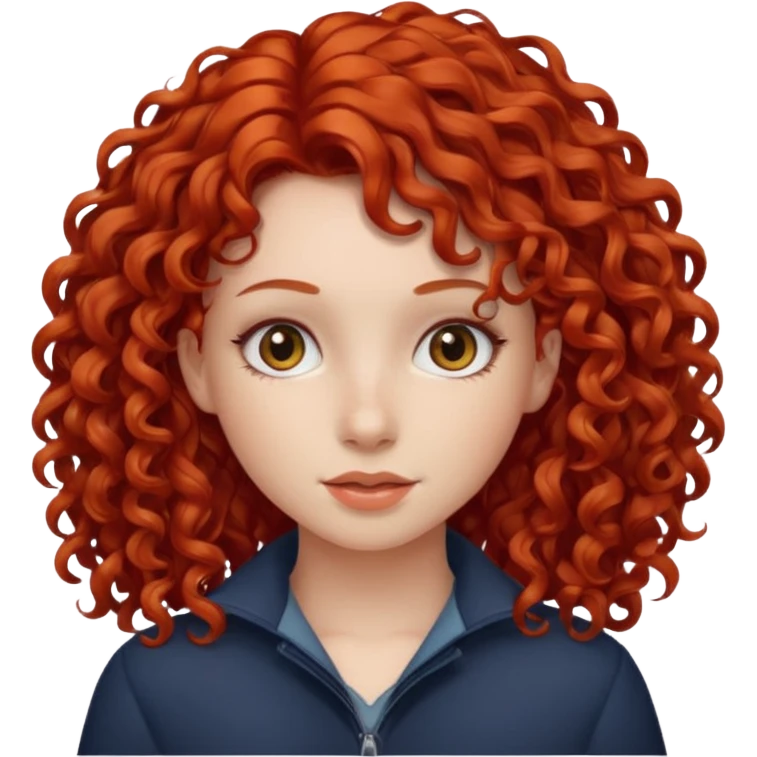 Girl with  red curly hair emoji