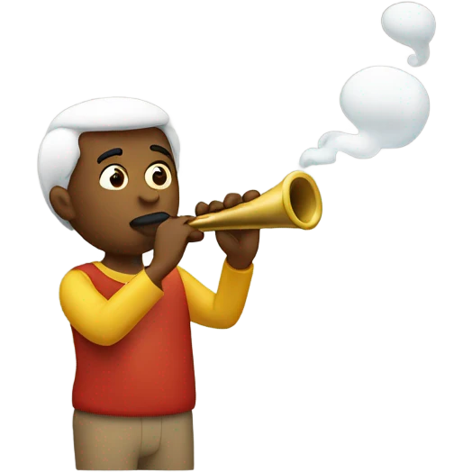 Person blowing on a bottle flute emoji