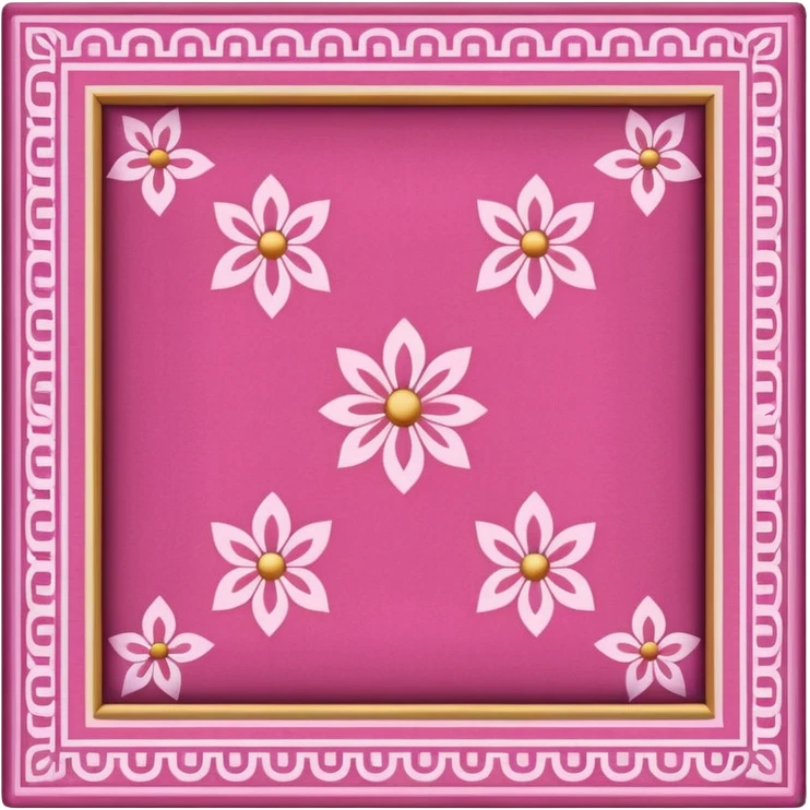 traditional patterned pink carpet emoji