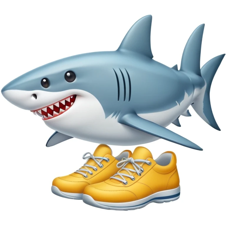 El tiburón con zapatos emoji