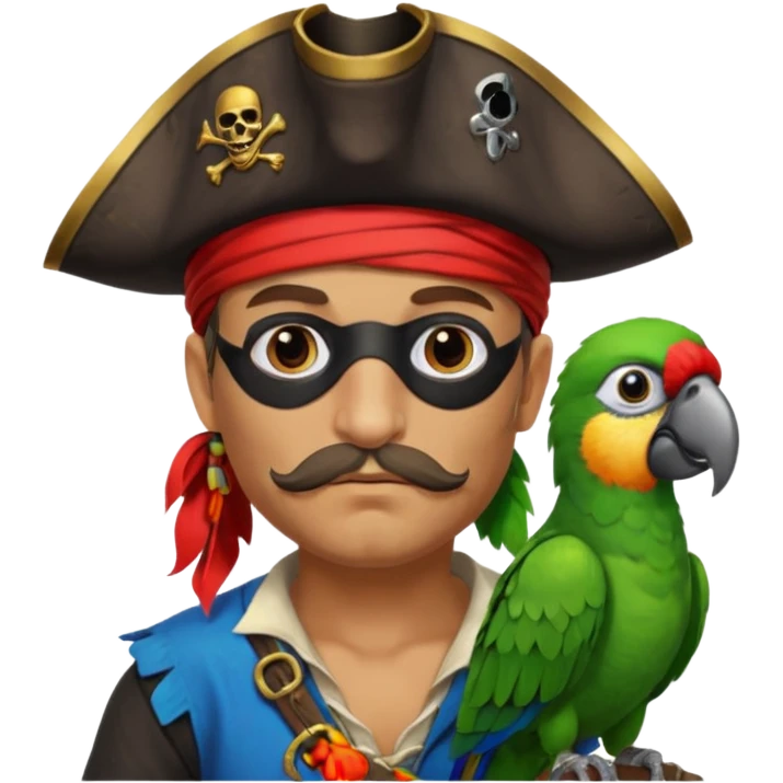 pirate and parrot emoji