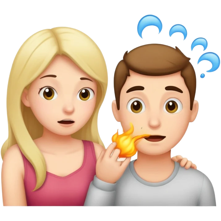 Girl farting on her boyfriend emoji