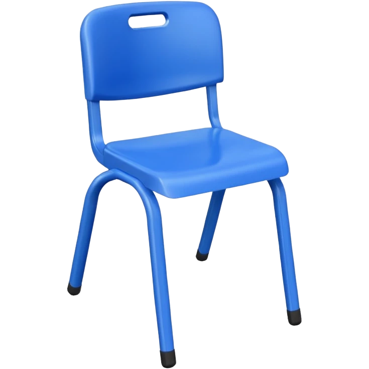 blue school plastic chair emoji