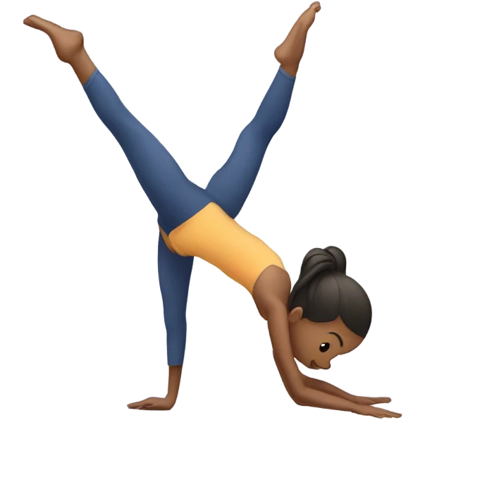 Girl doing a handstand and splits  emoji
