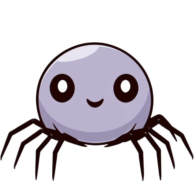 adorable cartoon spider with big eyes emoji