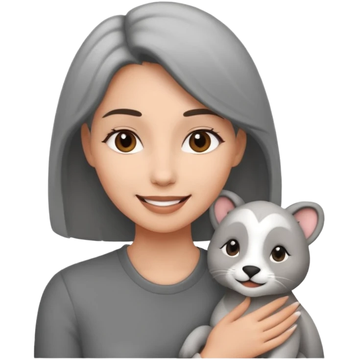 열정적인, 멋있는, 동물을 좋아하는 (흑백 회색조), 야한 여자 emoji