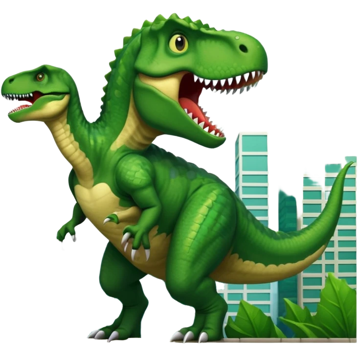 Trex attacks city emoji