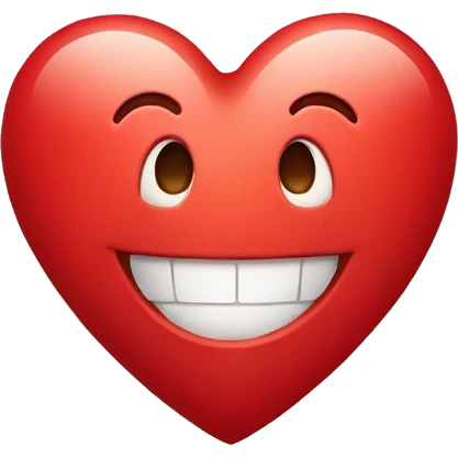 red heart with a smile emoji