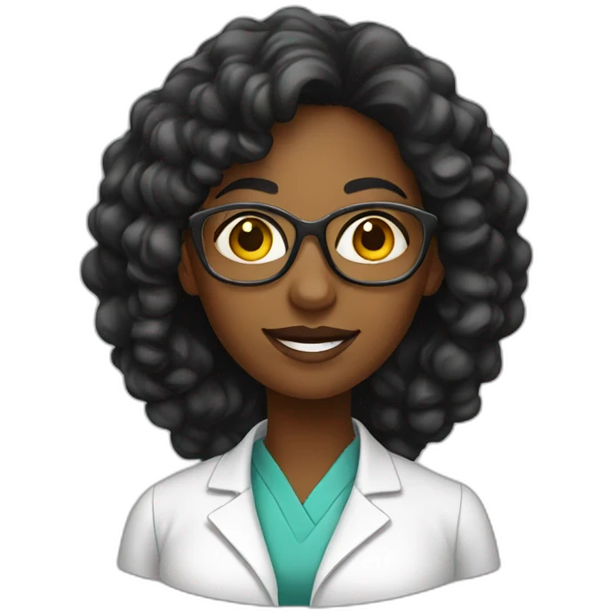 black woman scientist emoji