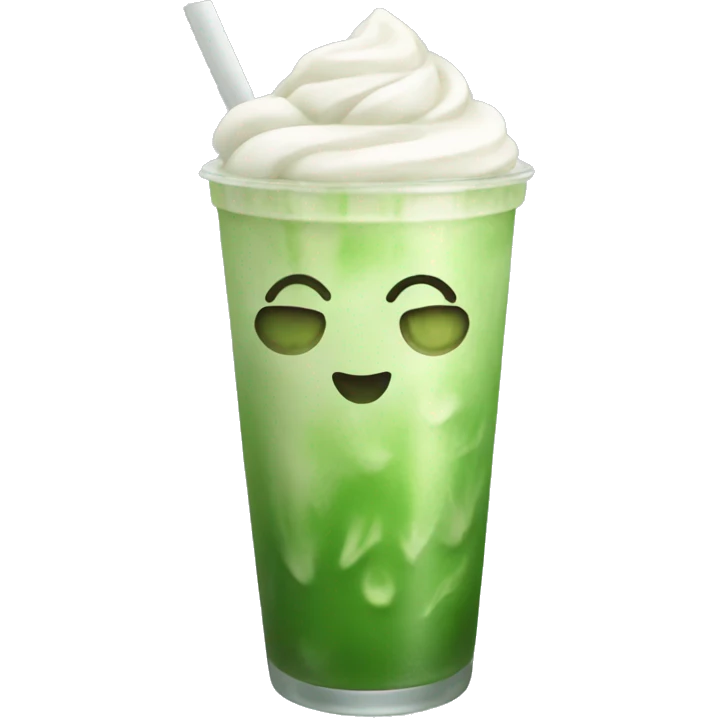 Iced matcha latte emoji
