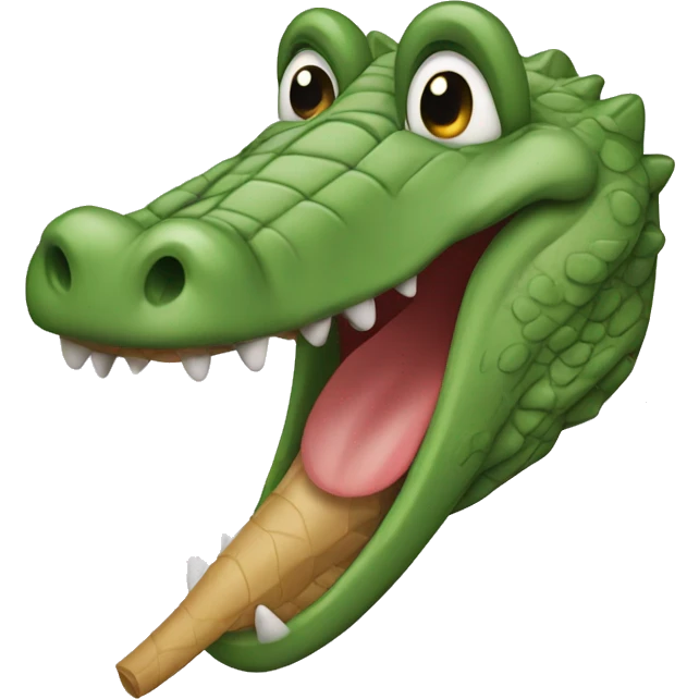 crocodile sticks out tongue emoji