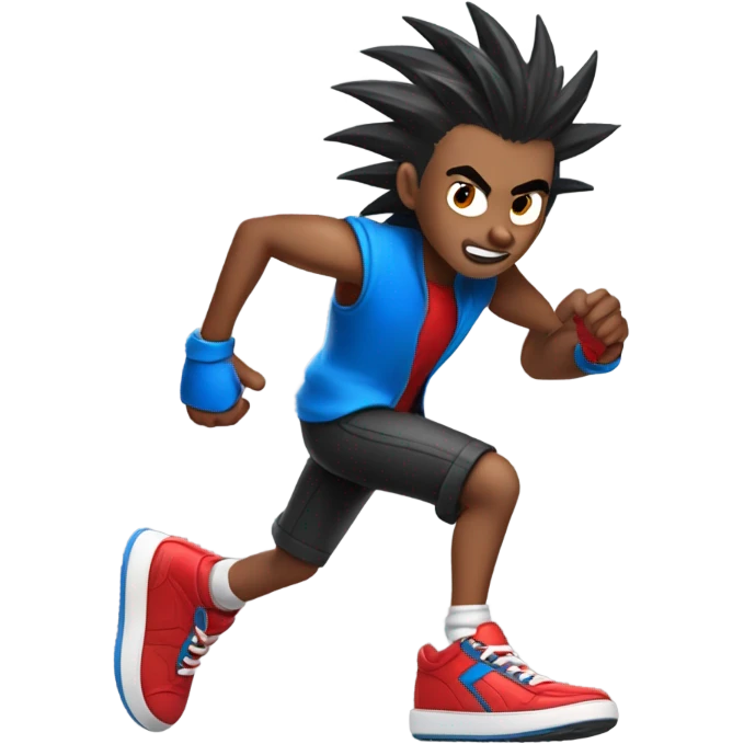 Red and black sonic emoji