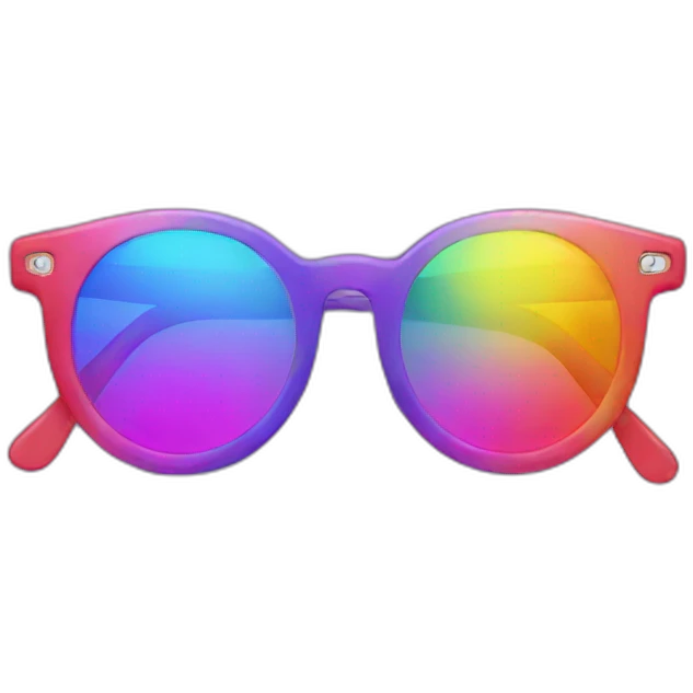 rainbow glasses emoji