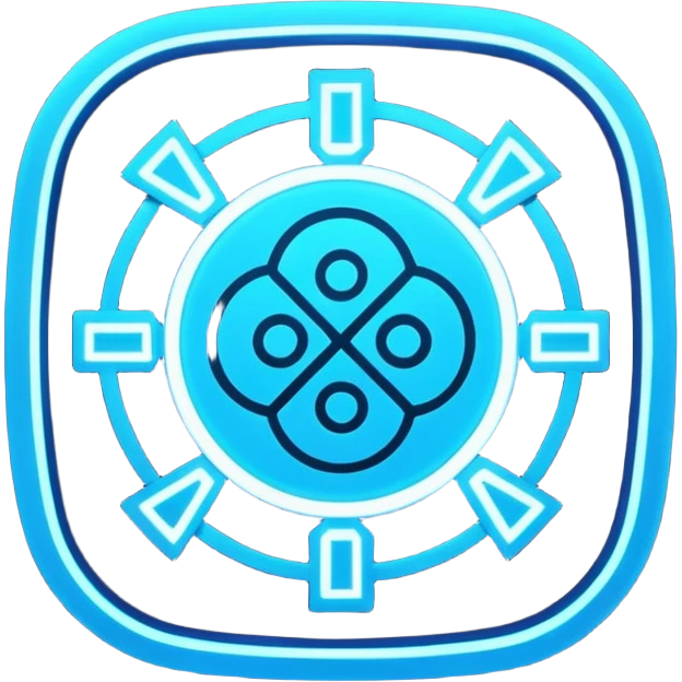 neon cyberpunk-themed icon representing making things emoji
