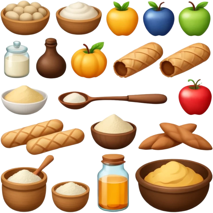 baking ingredients before preparation emoji