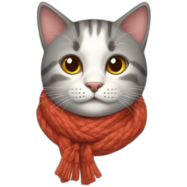 Cat with scarf emoji