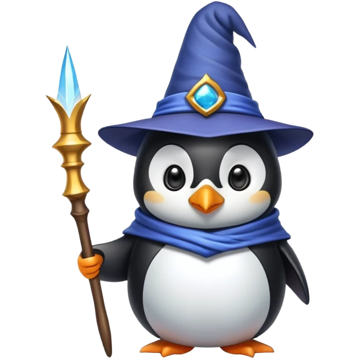 Penguin Wizard emoji