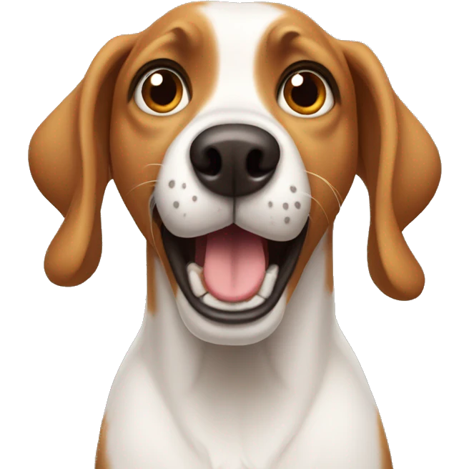 Surprised dog emoji