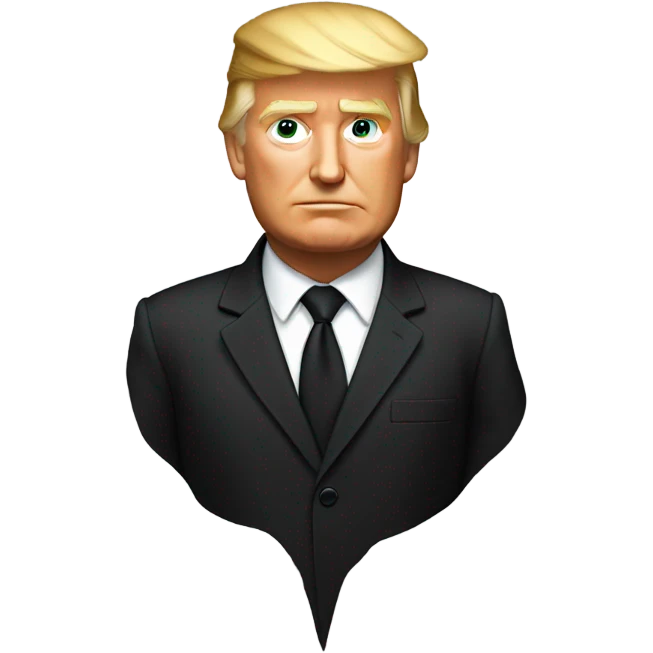 Donald trump in black suit  emoji