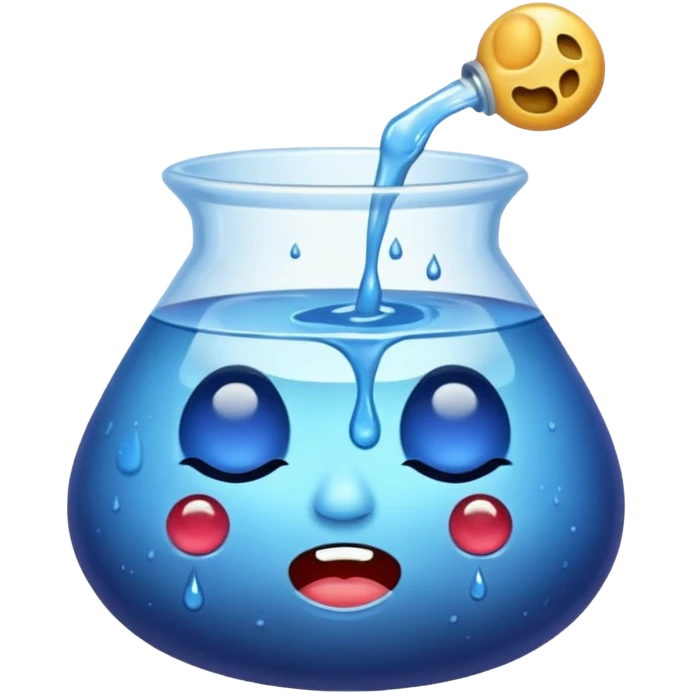 moon melting into sleepy potion drip emoji