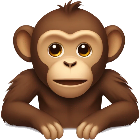 Monkey on a bear emoji
