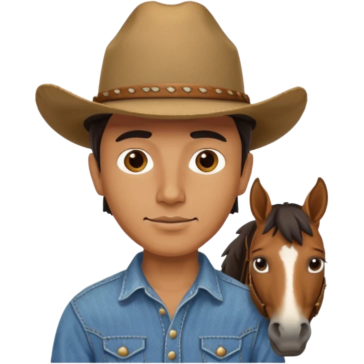 covboy with horse man  emoji