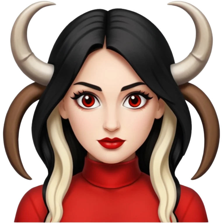 Nikki Bella with red wings and black goat horns emoji