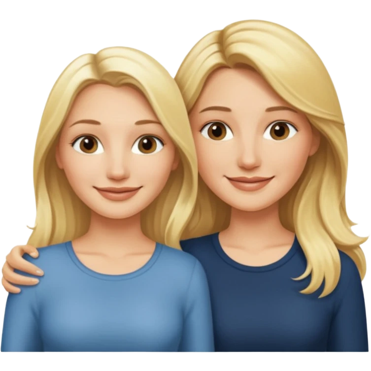 i want an emoji with 2 blonde girls like the movie "the holiday" They are not touching each other. One is Cameron Diaz, the tother Kate Winslet. They are friends.They have long hair. emoji