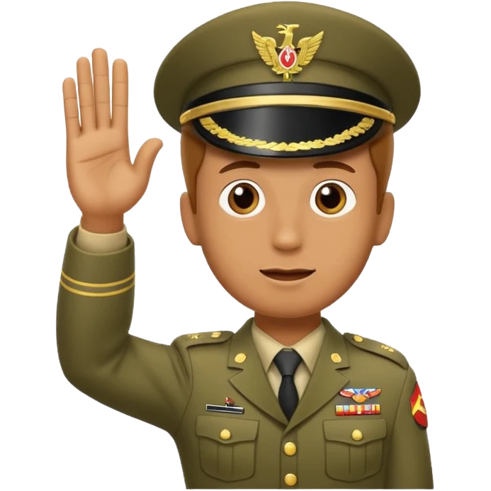 Penis doing army salute emoji