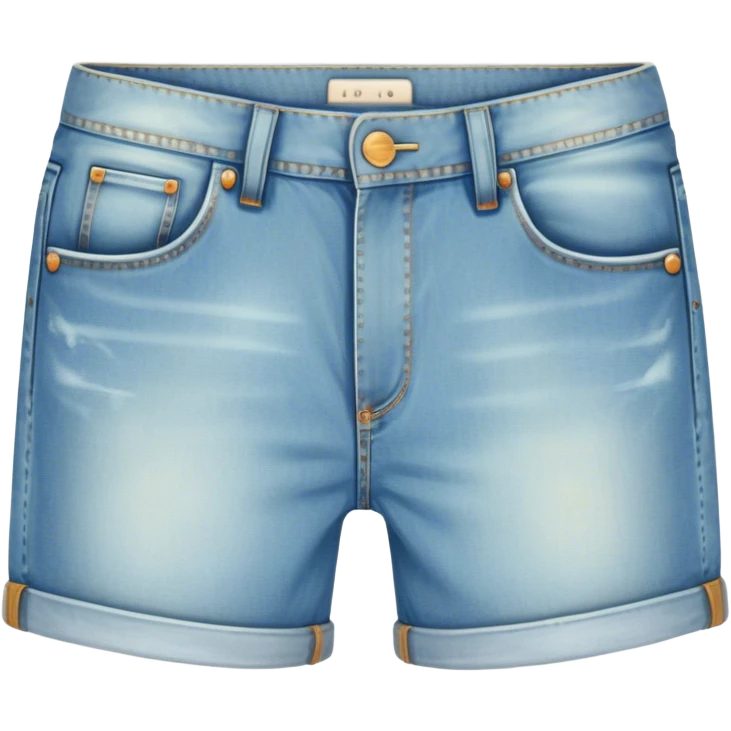 vintage light wash denim shorts emoji