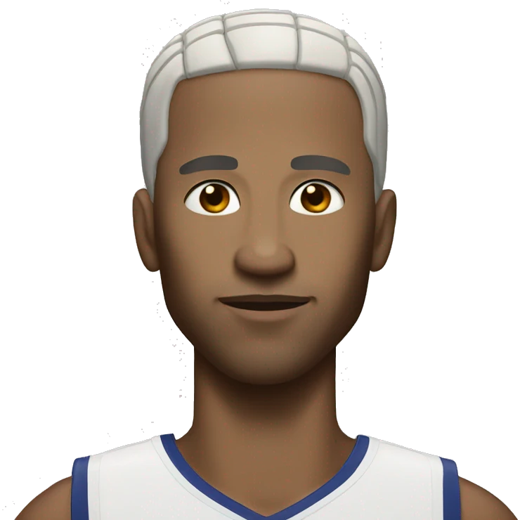 light-skinned, white-haired basketball player emoji