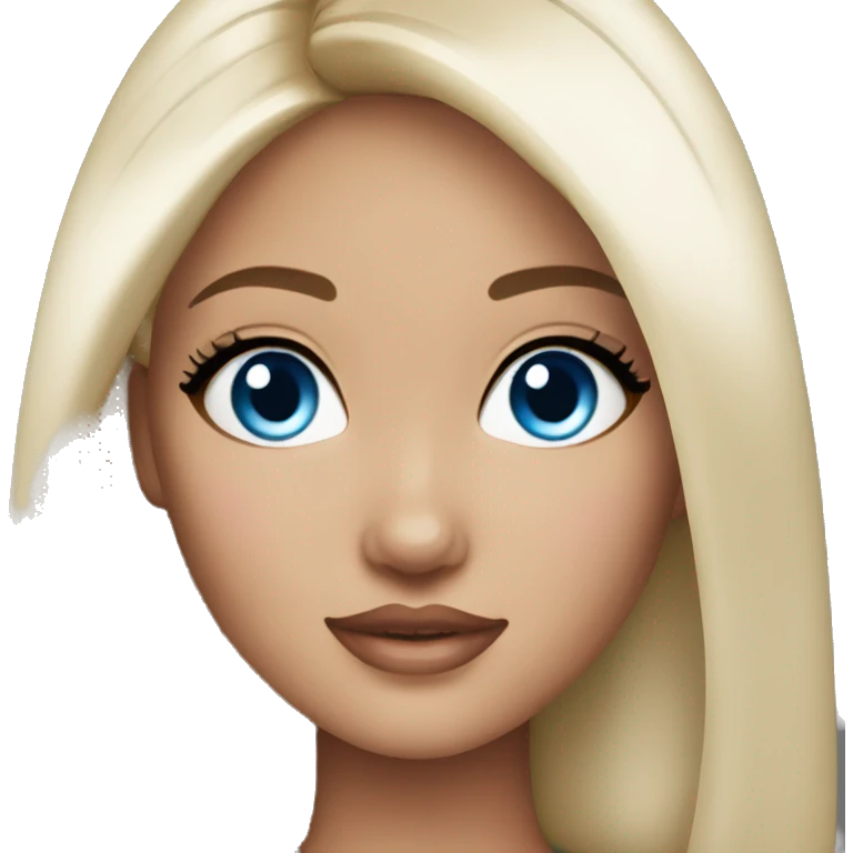 Asian barbie blue eyes emoji