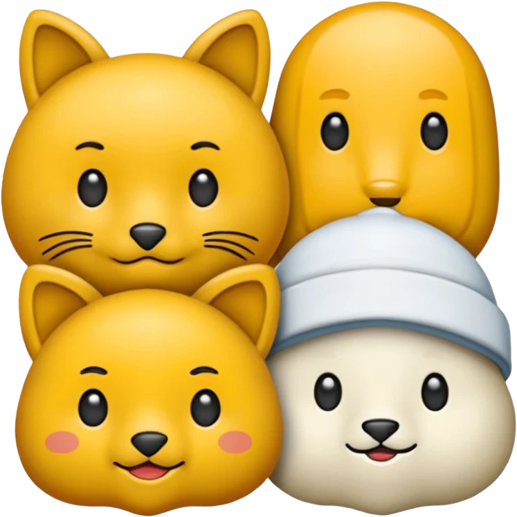 파스텔 톤의 하트 emoji