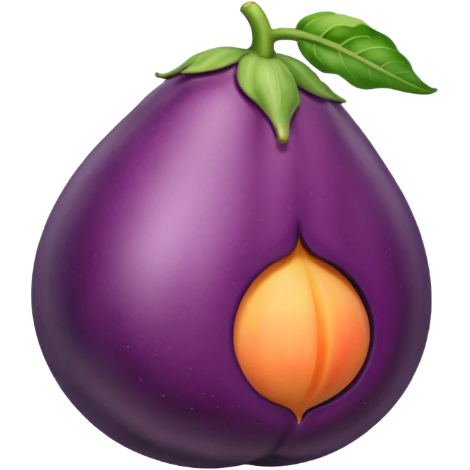 Eggplant inside of peach  emoji
