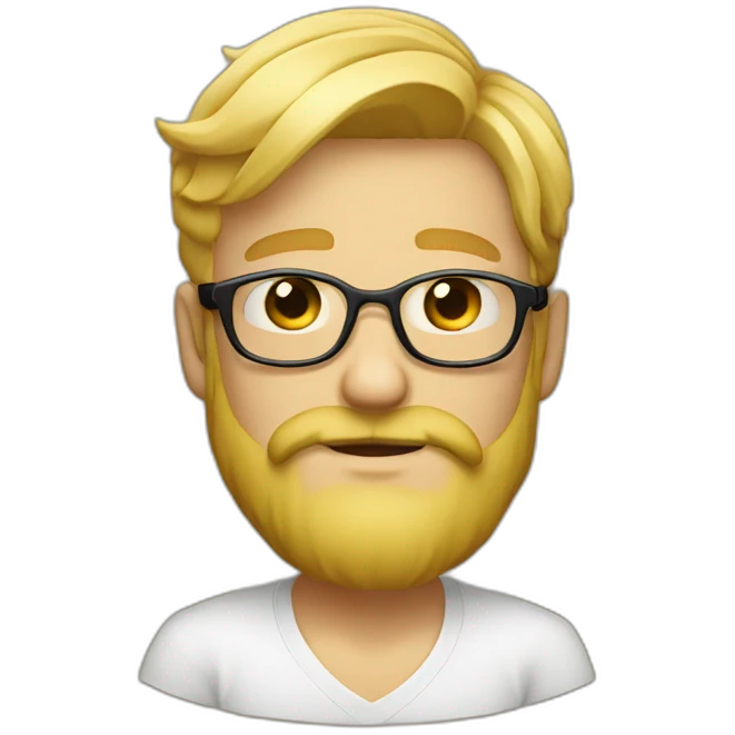 Dude blond glasses beard rhum emoji