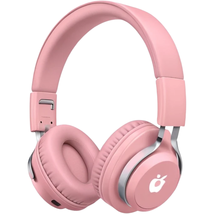 Casque bluetooth Apple rose pastel emoji