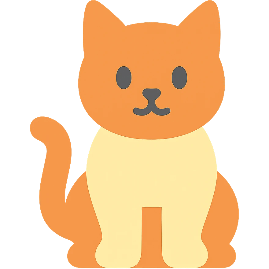 colored icon of a cat emoji