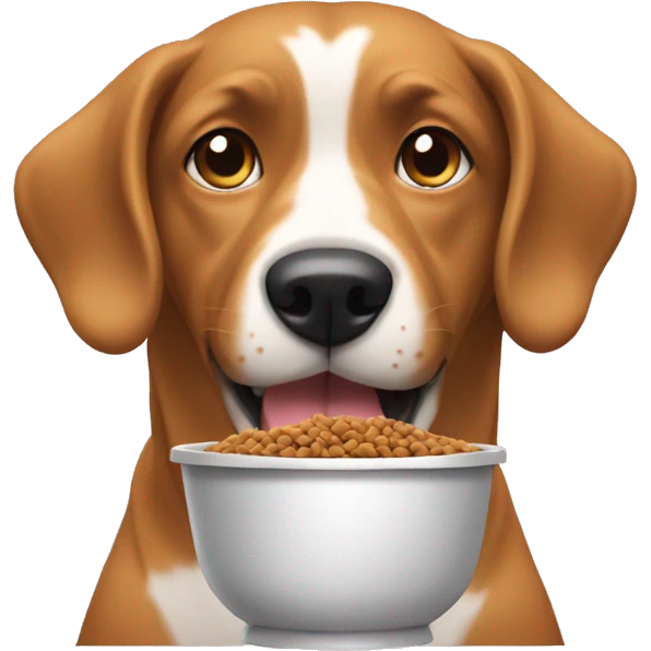 Dog eating dogfood emoji