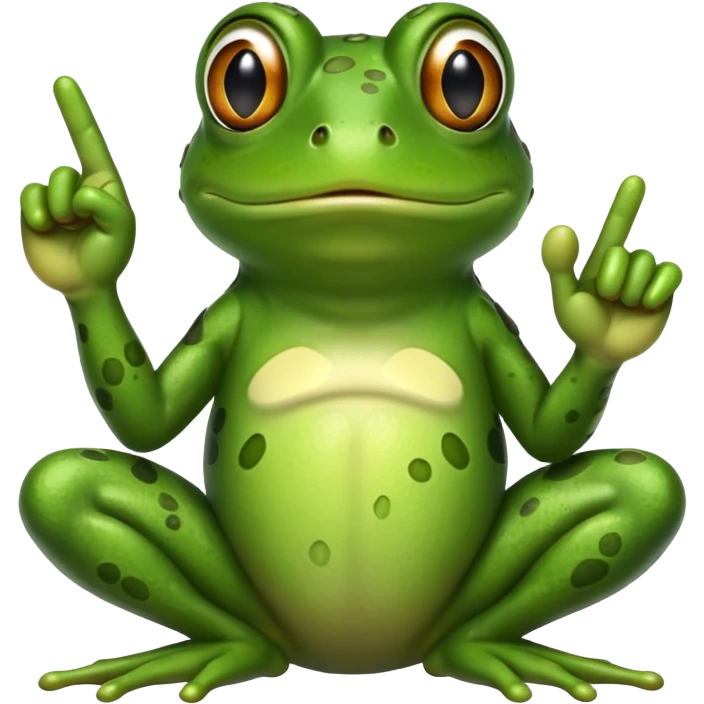 Лягушка показывает фак  emoji