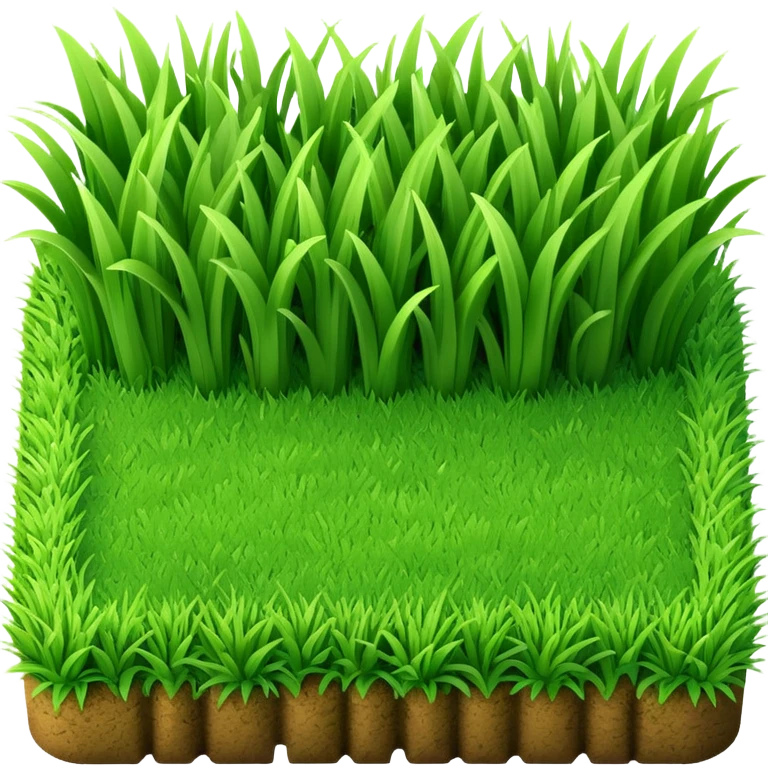 generate realistic isometrix grass in 3d style emoji
