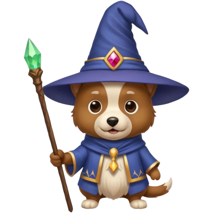 Dog wizard emoji
