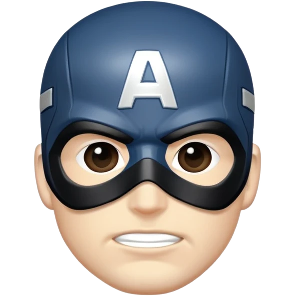 captain america face with the all ùblack mask  emoji