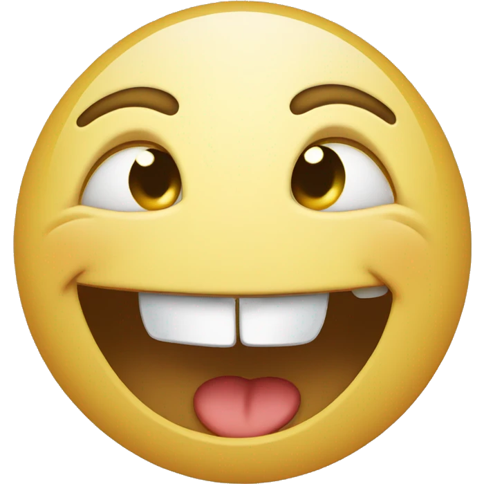 Laughing with tears with eyes open. emoji