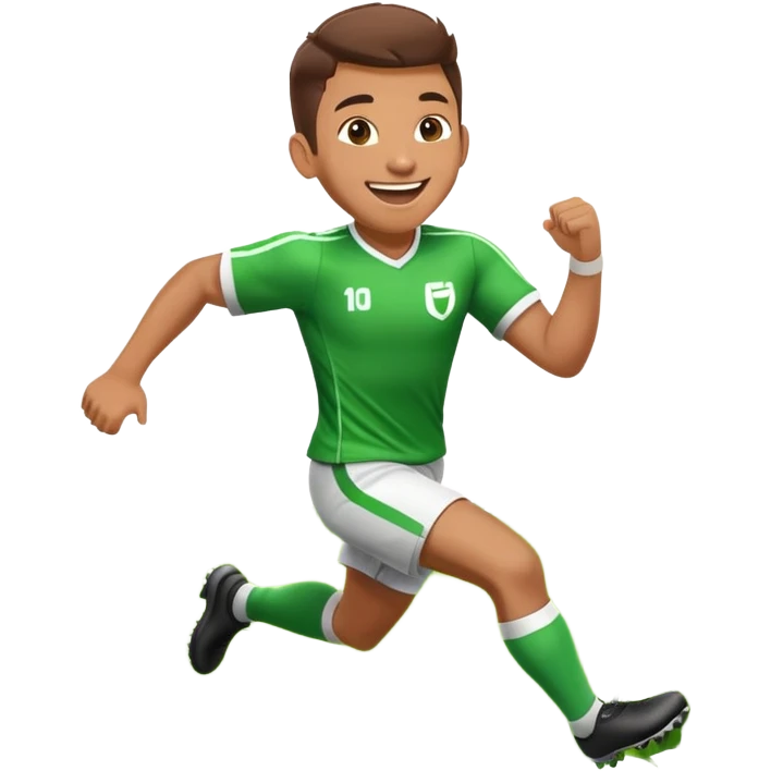 football player celebrating goal emoji